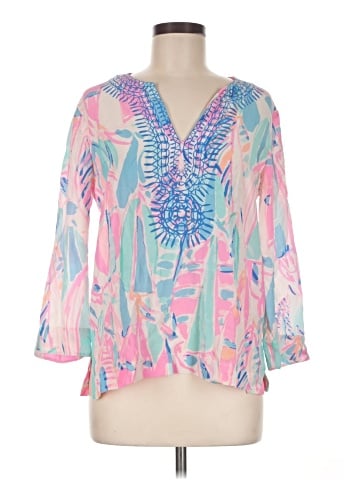 Lilly Pulitzer 3/4 Sleeve Silk Top (view 1)