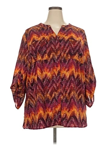 Faded Glory 3/4 Sleeve Blouse (view 1)