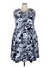 JM Collection Paisley Blue Casual Dress Size 3X - photo 1