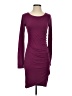 Leith Solid Burgundy Casual Dress Size S - photo 1