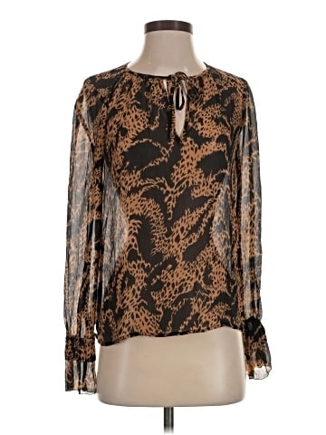 Paige Long Sleeve Silk Top (view 1)