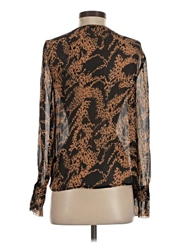 Paige Long Sleeve Silk Top (view 2)