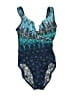Miraclesuit Print Blue One Piece Swimsuit Size S (estimated) - photo 1