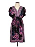 Bisou Bisou Graphic Black Casual Dress Size 10 - photo 1