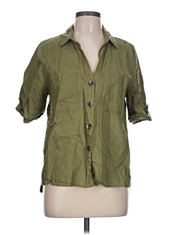 Saks Fifth Avenue 3/4 Sleeve Button-Down Shirt (view 1)