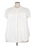 Talbots 100% Polyester Ivory Short Sleeve Blouse Size 22 - photo 1