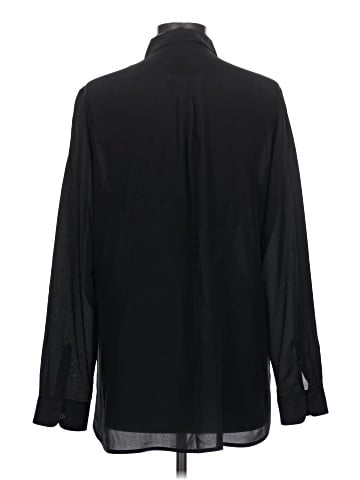 Banana Republic Factory Store Long Sleeve Silk Top (view 2)
