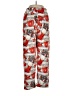 Unbranded 100% Polyester Print Red Casual Pants Size S - photo 1