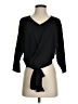 7 For All Mankind Black 3/4 Sleeve Blouse Size XS - photo 1