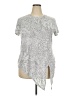 Simply Vera Vera Wang Silver Short Sleeve Top Size XXL - photo 1