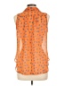 Fun2Fun 100% Polyester Orange Sleeveless Blouse Size L - photo 2