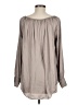 Halston Heritage 100% Polyester Gray Long Sleeve Blouse Size M - photo 2