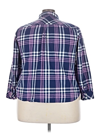 Talbots 3/4 Sleeve Button-Down Shirt (view 2)