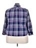 Talbots Plaid Purple 3/4 Sleeve Button-Down Shirt Size 3X Petite - photo 2