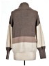 Olive and Oak Color Block Brown Turtleneck Sweater Size L - photo 2