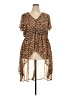 Torrid 100% Polyester Animal Print Brown Short Sleeve Blouse Size 3X Plus (3) - photo 1