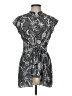 Diane von Furstenberg 100% Silk Gray Short Sleeve Silk Top Size 6 - photo 1