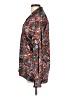 Oleg Cassini 100% Nylon Print Red Long Sleeve Blouse Size L - photo 5