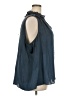 Catherine Malandrino 100% Polyester Solid Blue Sleeveless Blouse Size 3X - photo 4