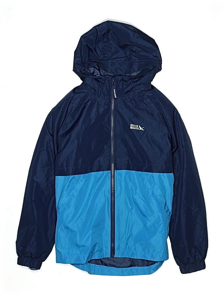 Pre-owned Eddie Bauer Kids' Windbreaker Jacket In Blue