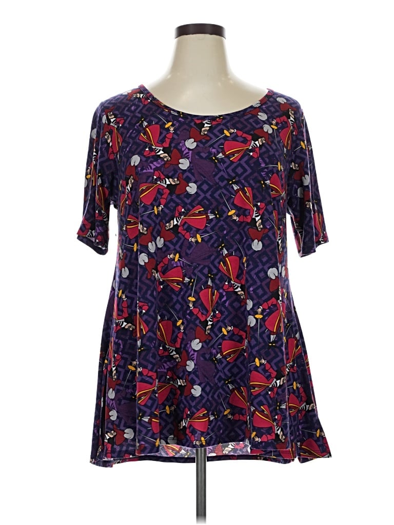 Pre-owned Lularoe Short Sleeve T-shirt In Purple