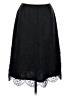 Ann Taylor 100% Silk Black Silk Skirt Size 8 Petite - photo 1