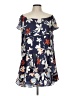 Parker 100% Polyester Floral Blue Casual Dress Size L - photo 1