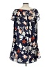 Parker 100% Polyester Floral Blue Casual Dress Size L - photo 2