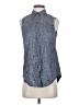 Theory Gray Sleeveless Button-Down Shirt Size P (petite) - photo 1