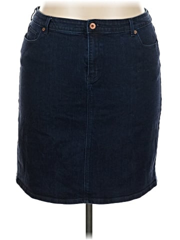 Lands' End Denim Skirt (view 1)