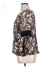 I.N. Studio 100% Polyester Animal Print Brown 3/4 Sleeve Blouse Size XL - photo 5