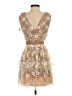 Self-Portrait 100% Polymide Brown Tan Cocktail Dress Size 2 - photo 2