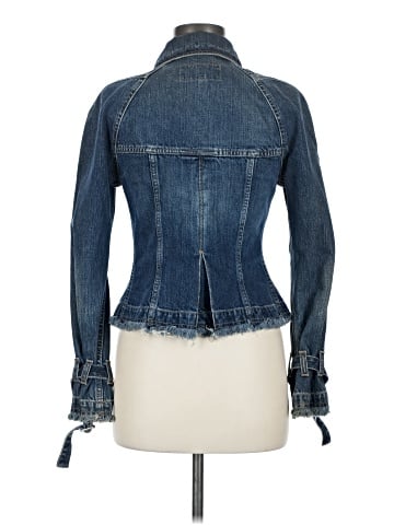 Burberry Distressed Buckle Sleeve Denim Jacket (view 2)