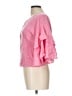 Lilka Solid Pink Short Sleeve Blouse Size L - photo 5