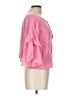 Lilka Solid Pink Short Sleeve Blouse Size L - photo 4