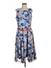 Gabby Skye 100% Polyester Paisley Blue Casual Dress Size 10 - photo 1