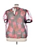 Torrid 100% Polyester Pink Short Sleeve Blouse Size 3X Plus (3) - photo 2