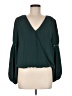 Max Studio 100% Polyester Teal Long Sleeve Blouse Size M - photo 1