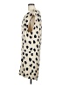 Acne 100% Viscose Animal Print Ivory Tan Abstract Polka Dot Dress Size EU 38 / US 8 - photo 5