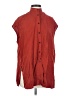 Zara Red Sleeveless Button-Down Shirt Size S - photo 1