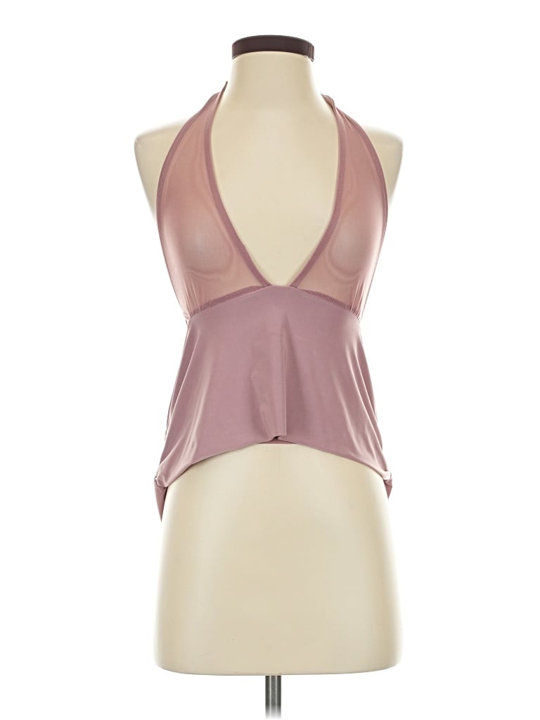 Pre-owned Fashion Nova Sleeveless Top Pink Halter Neckline Tops