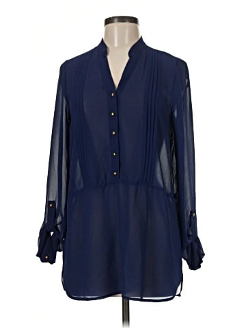 Buttons Long Sleeve Blouse (view 1)