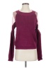 Forever 21 100% Polyester Color Block Purple Pullover Sweater Size S - photo 1