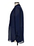 Buttons 100% Polyester Blue Long Sleeve Blouse Size M - photo 5