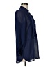 Buttons 100% Polyester Blue Long Sleeve Blouse Size M - photo 4