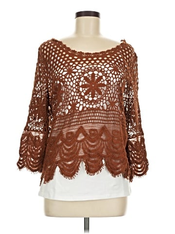 Ultra Pink 3/4 Sleeve Top (view 1)