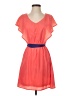 Emmelee Color Block Orange Casual Dress Size S - photo 1
