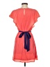 Emmelee Color Block Orange Casual Dress Size S - photo 2