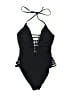 Bar III Solid Black One Piece Swimsuit Size M (estimated) - photo 2