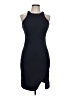 Olivaceous Solid Black Cocktail Dress Size L - photo 1